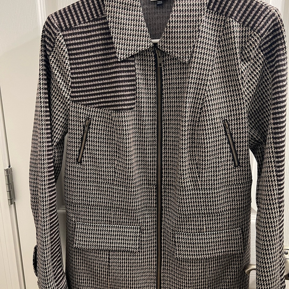 CAbi Purple and Black Utility Jacket